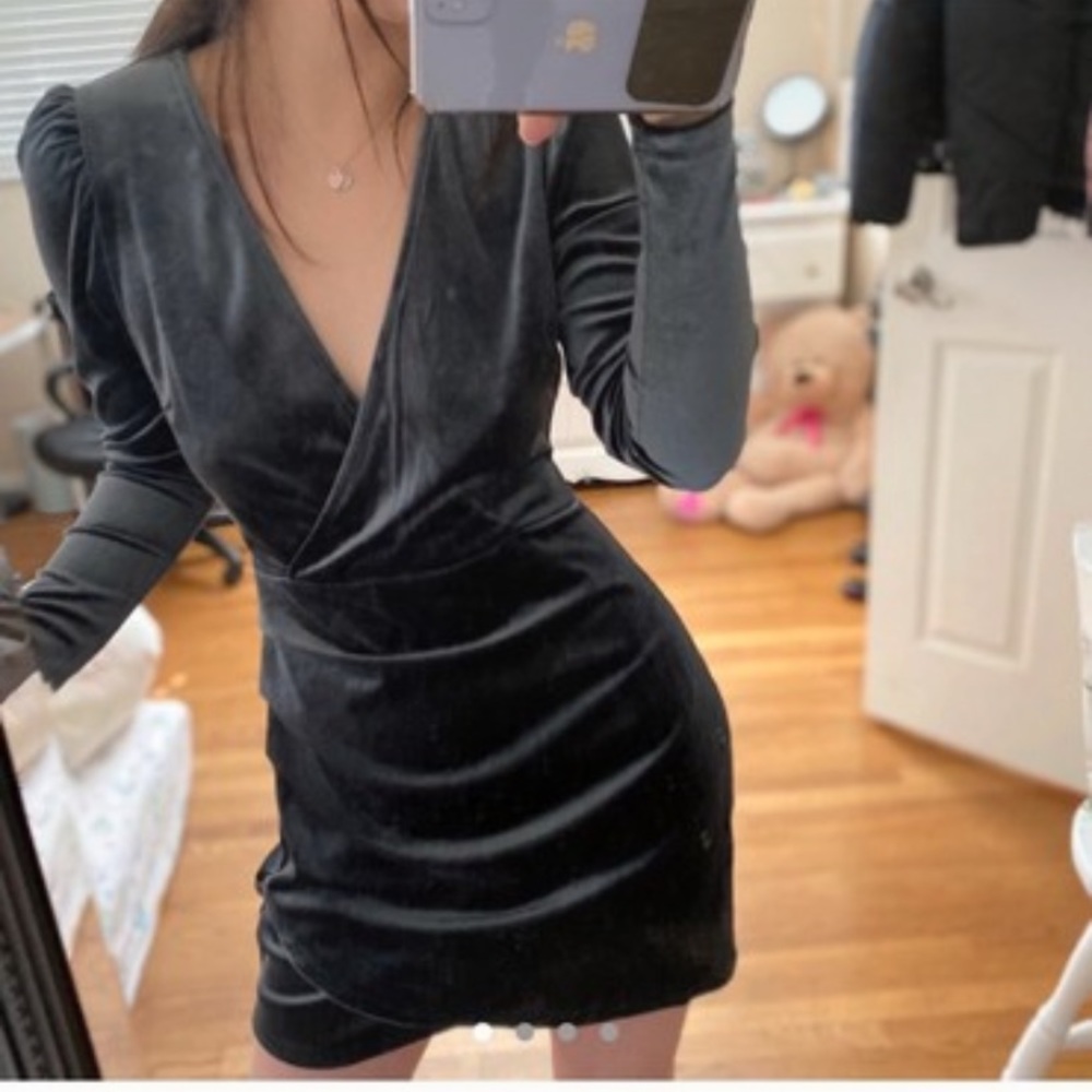 Velvet mini dress